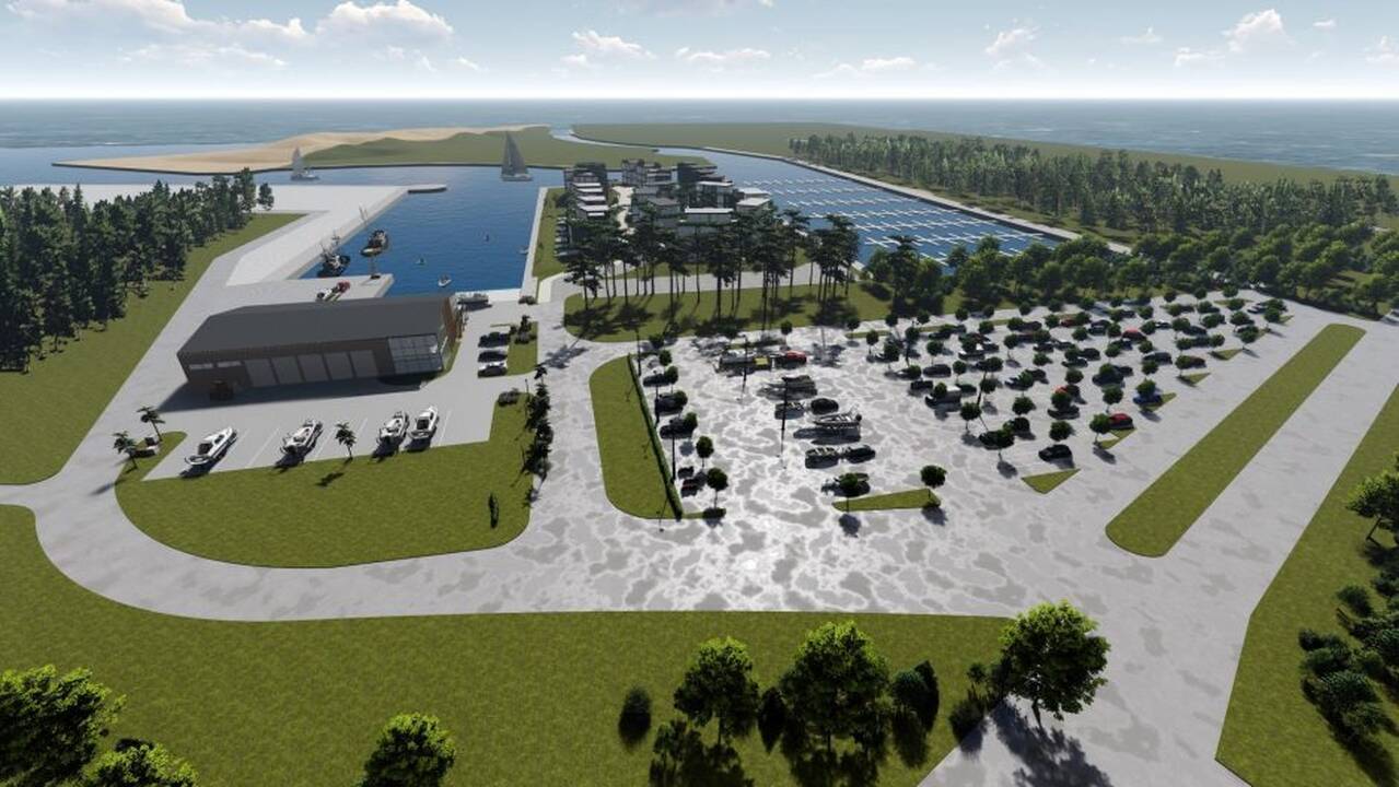 Šventosios jūrų uosto projekto vizualizacija