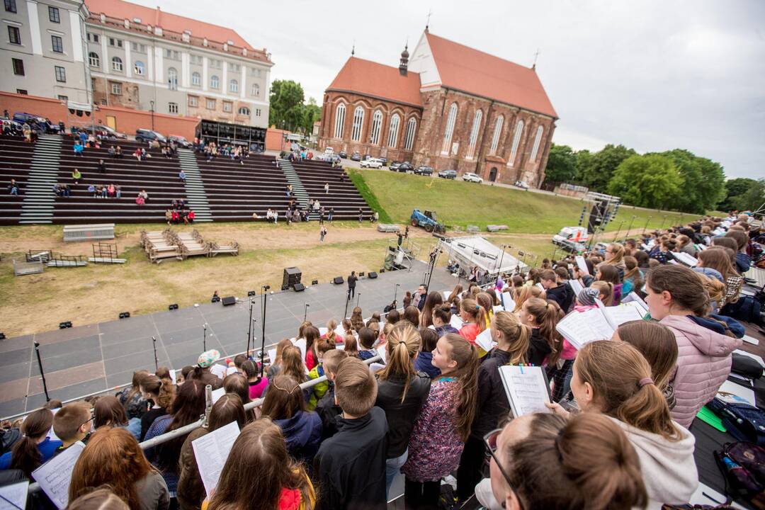 Moksleivių dainų šventės repeticija