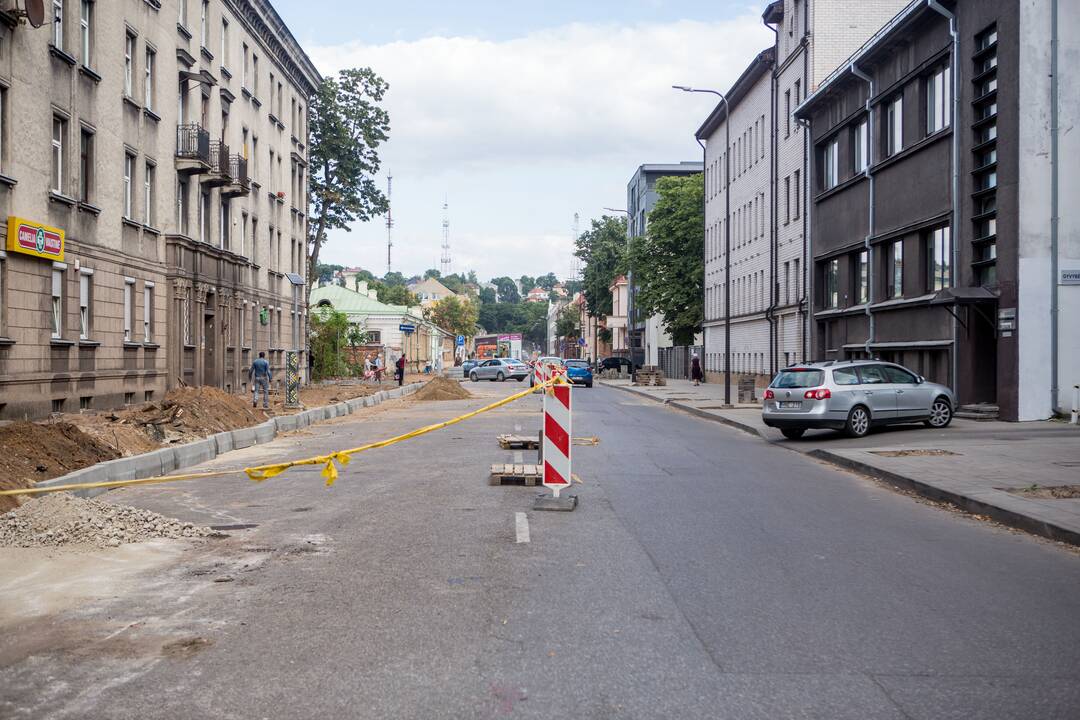 Protestas Miško gatvėje dėl kertamų medžių 