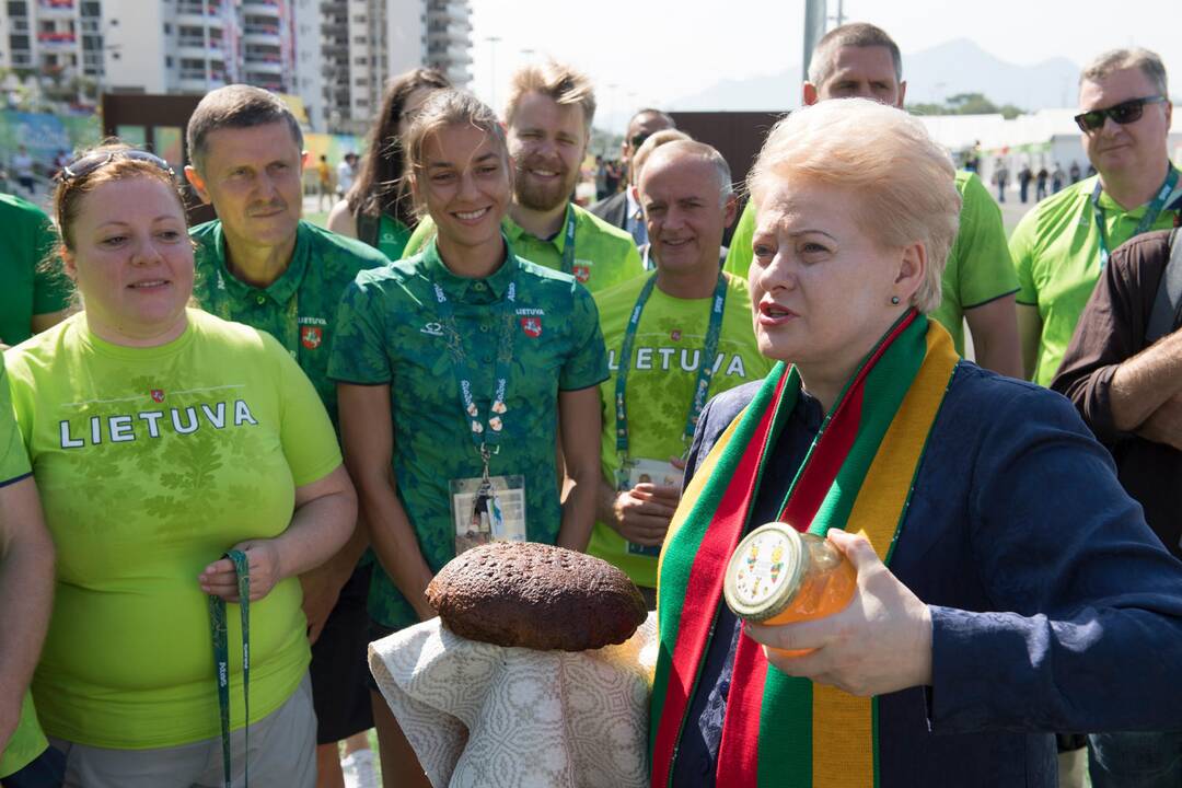 Prezidentės apsilankymas olimpiniame kaimelyje