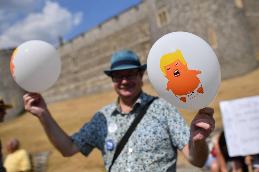 Protestas Londone prieš D. Trumpo vizitą