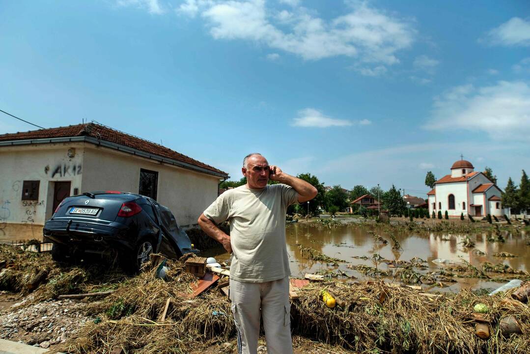 Pražūtingas potvynis Makedonijoje