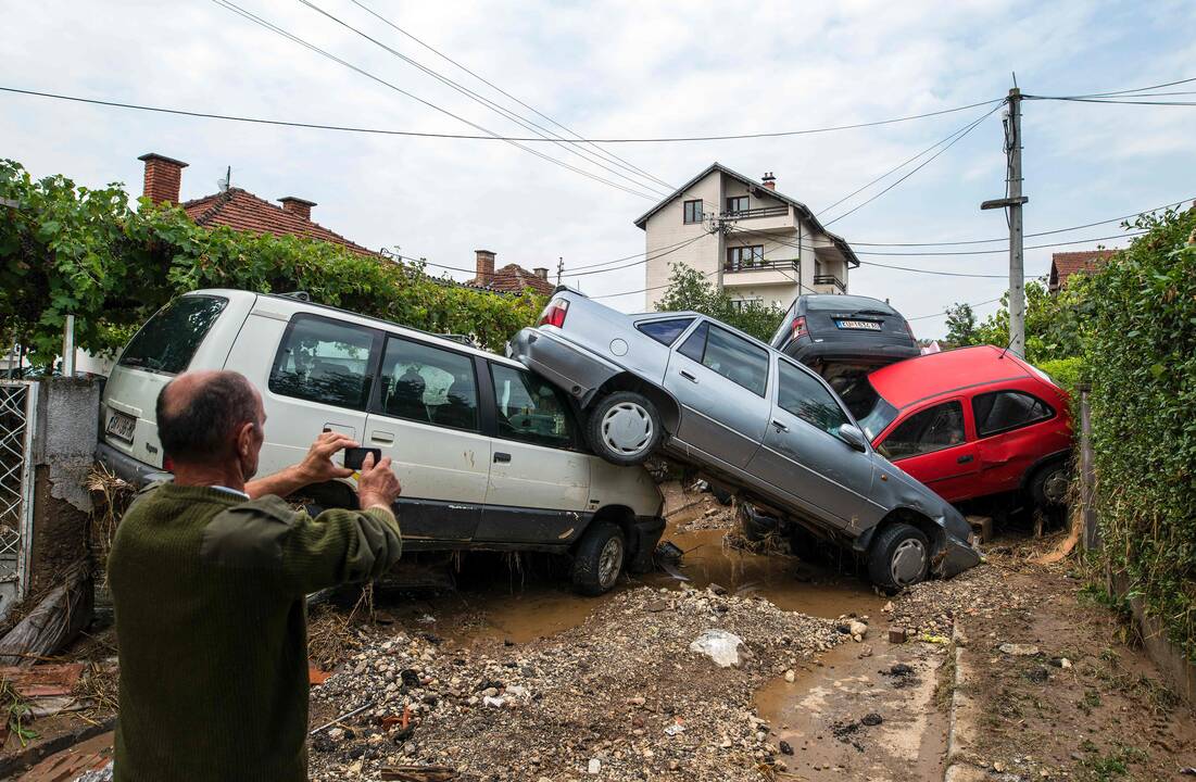 Pražūtingas potvynis Makedonijoje