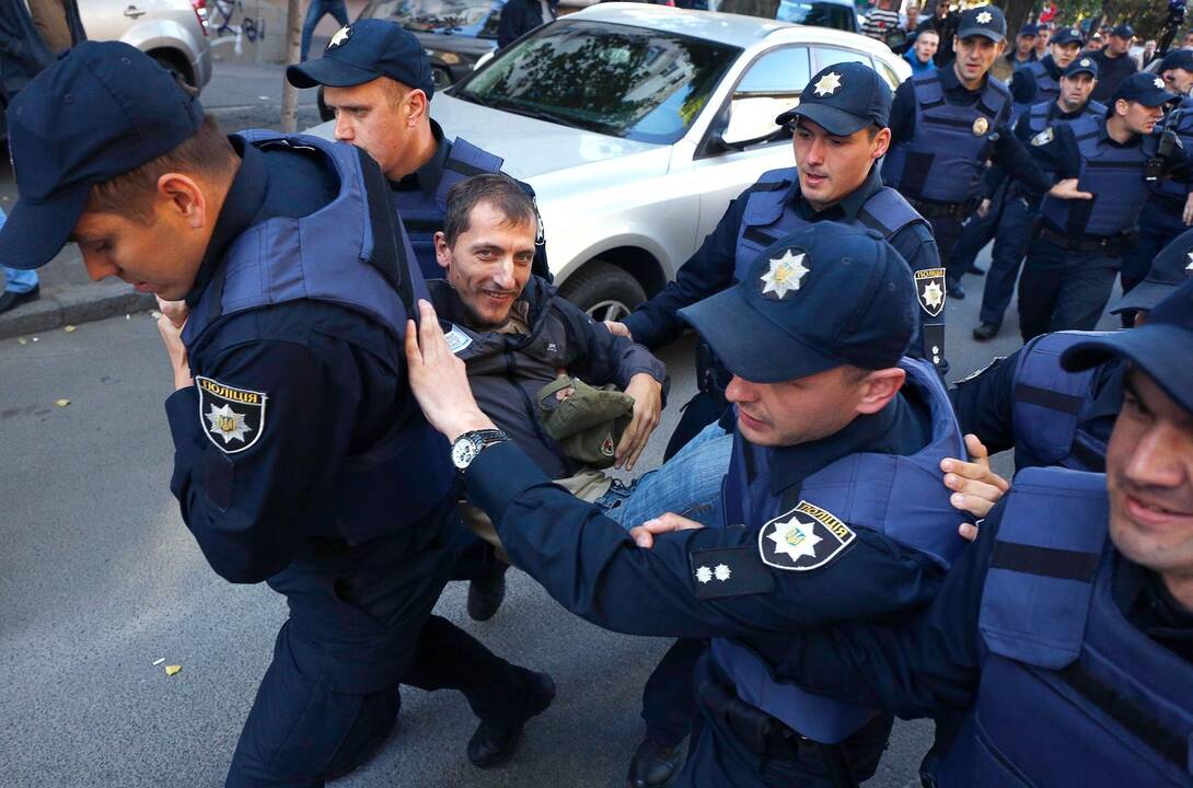 Protestas Kijeve prieš rinkimus Rusijoje
