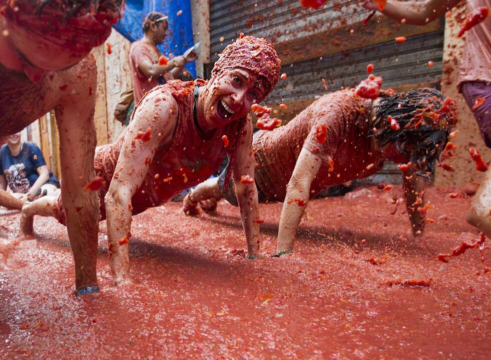 Festivalis „Tomatina“ Ispanijoje