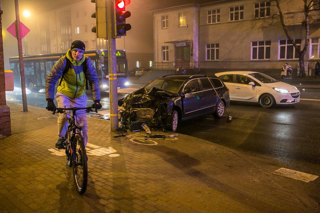 Avarija Herkaus Manto ir Parko gatvių sankryžoje