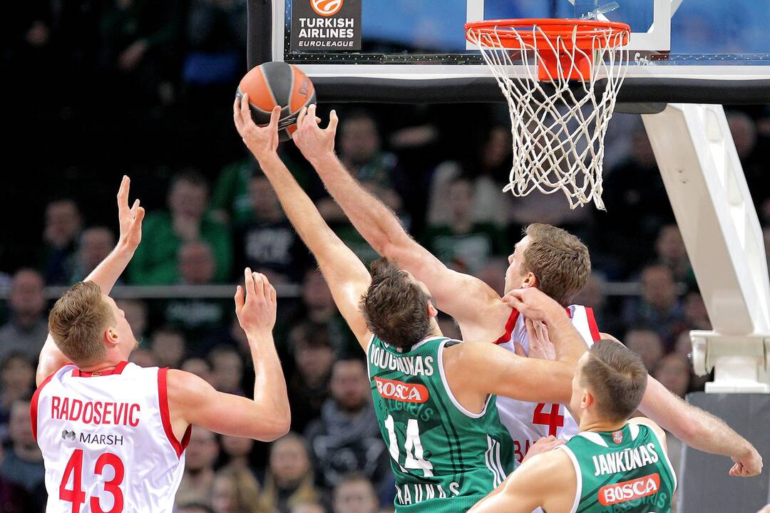 Eurolygos TOP-16 rungtynėse Kauno „Žalgiris“ 75:73 įveikė Bambergo „Brose Basket“ (Vokietija).