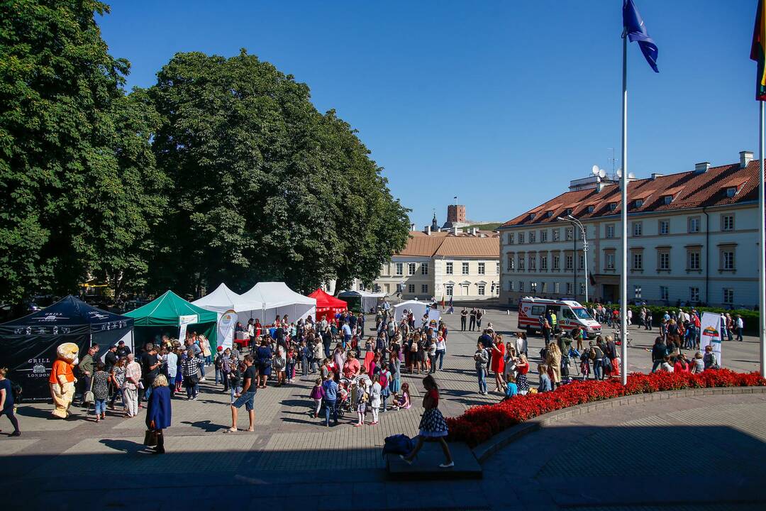 Mokyklinių prekių rinkimo mugė S. Daukanto aikštėje