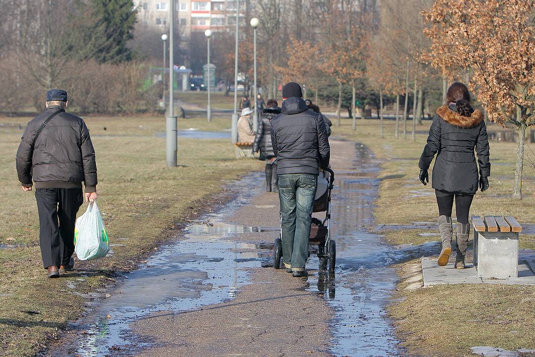 Pavasarinės balos Kauno gatvėse