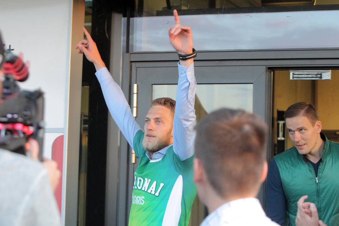 „Žalgirio“ krepšininkų ir aistruolių euforija