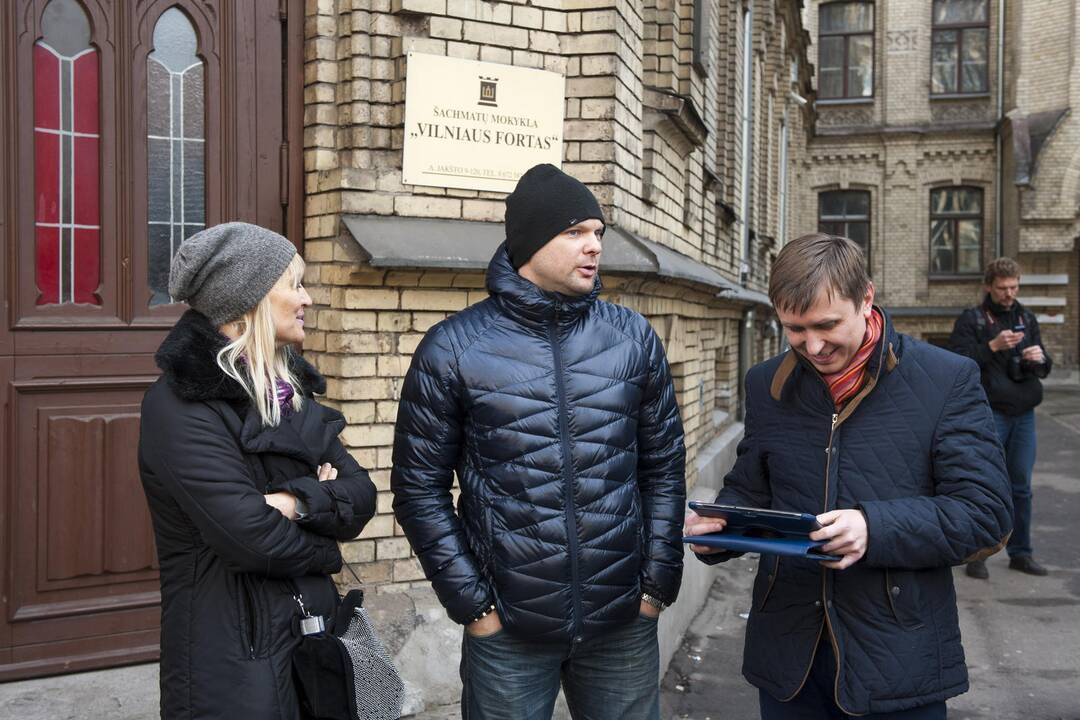 Žurnalistų protestas prie STT