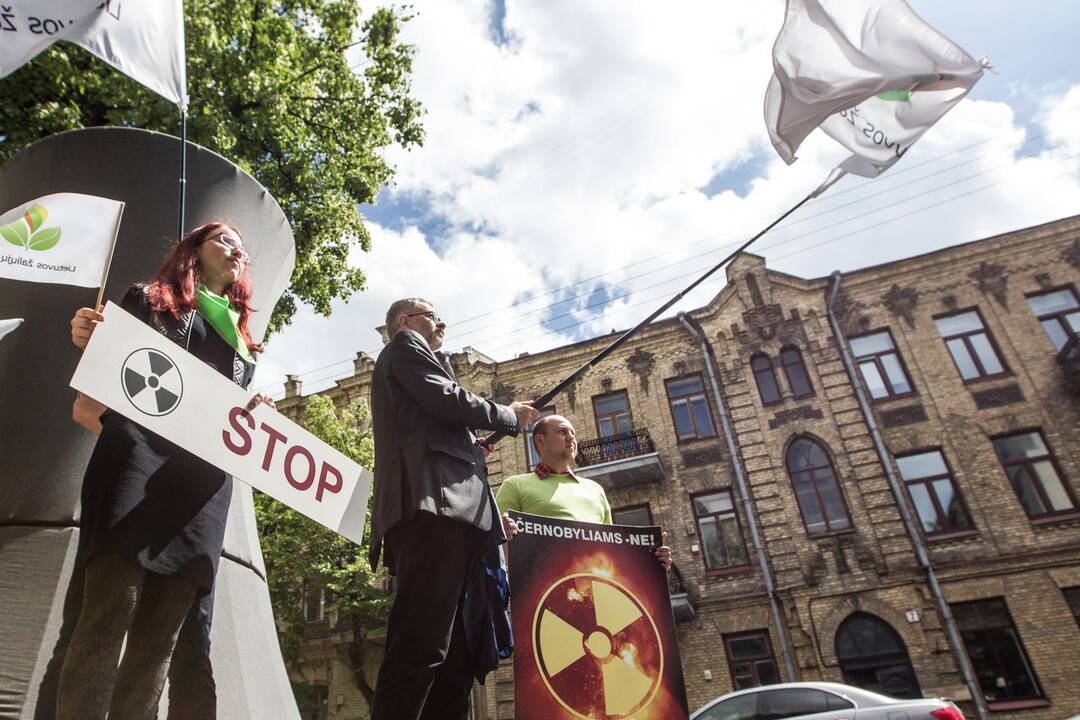 Konservatorių protesto akcija prieš Astravo AE