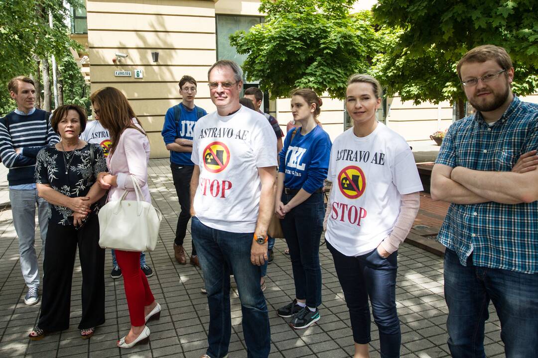 Konservatorių protesto akcija prieš Astravo AE