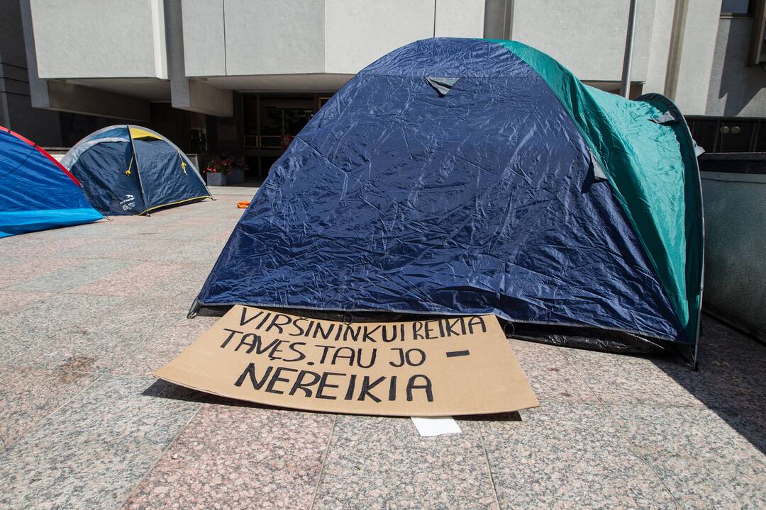 Jaunimo protesto akcija prieš naują Darbo kodeksą