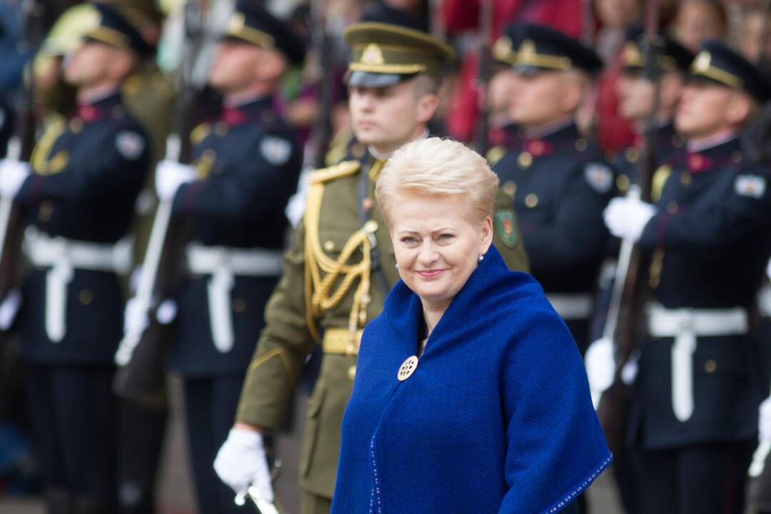 Daukanto aikštėje Vilniuje Valstybės dienos proga – iškilminga vėliavų pakėlimo ceremonija ir respublikinės moksleivių Dainų šventės atidarymas.