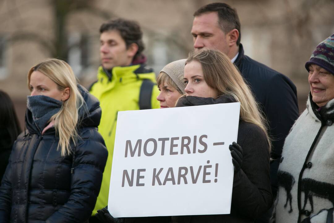 Protestas prieš pagalbinio apvaisinimo įstatymo pataisas