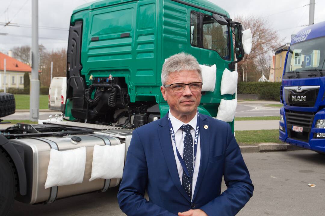 Vežėjai rinkosi į protesto akciją