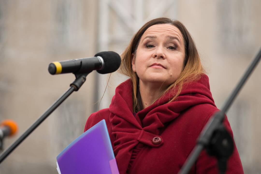 Medikų mitingas prie Seimo