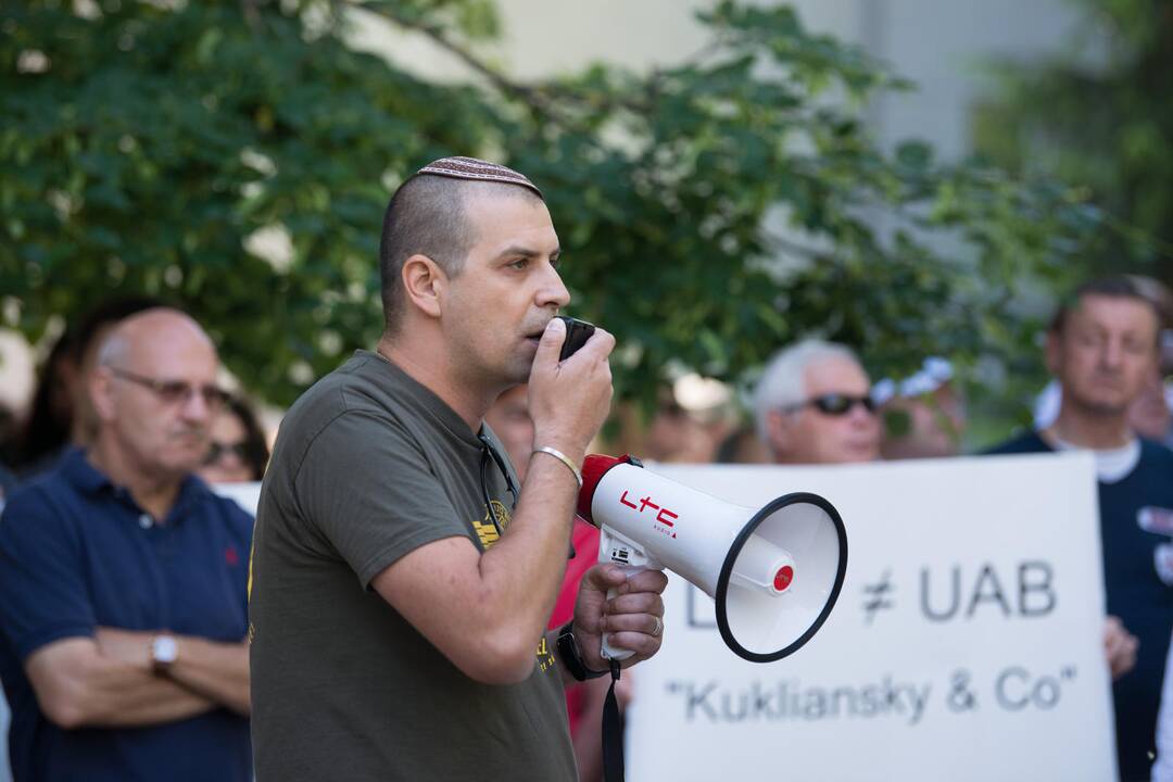 Žydai surengė protesto akciją