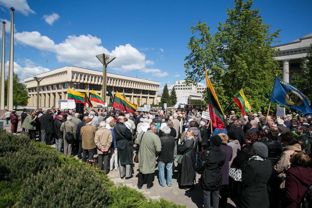 Mitinge prie Seimo skambėjo raginimai ginti lietuvių kalbą