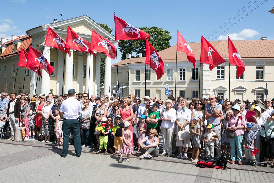 D. Grybauskaitė dalyvavo Valstybės vėliavų pakėlimo ceremonijoje