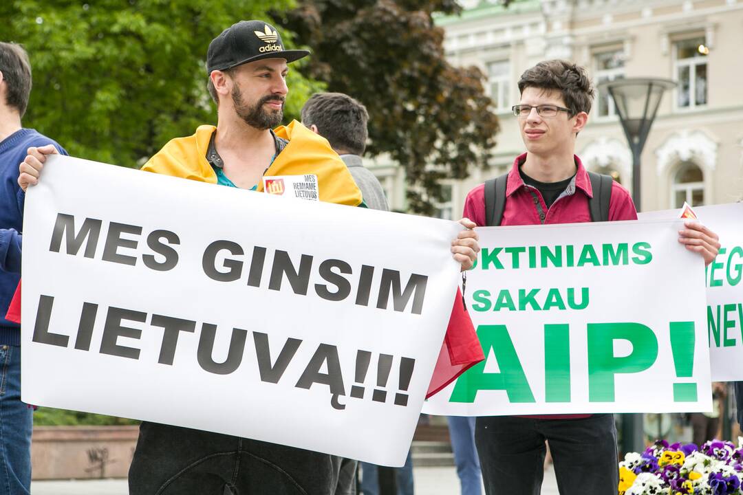 Nepritariančių šauktinių kariuomenės grąžinimui protestas