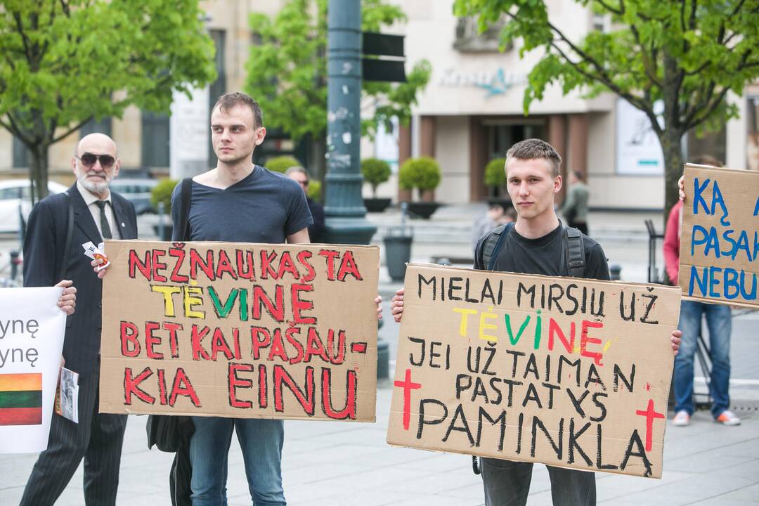 Nepritariančių šauktinių kariuomenės grąžinimui protestas