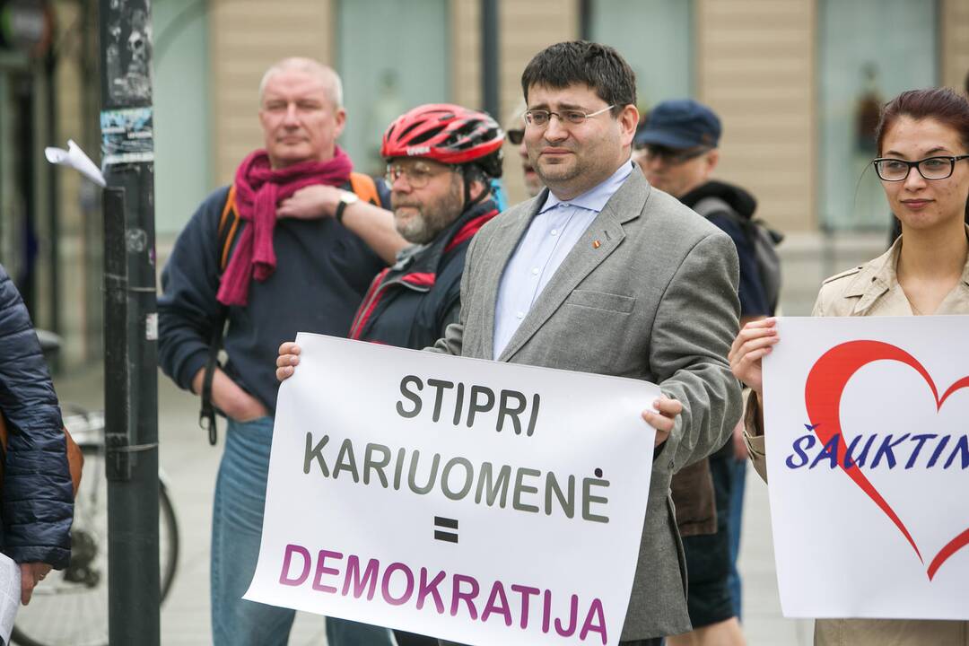 Nepritariančių šauktinių kariuomenės grąžinimui protestas