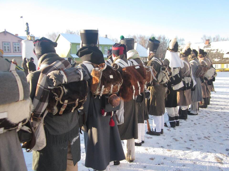 Prancūzų atsitraukimo iš Maskvos inscenizacija Rumšiškėse