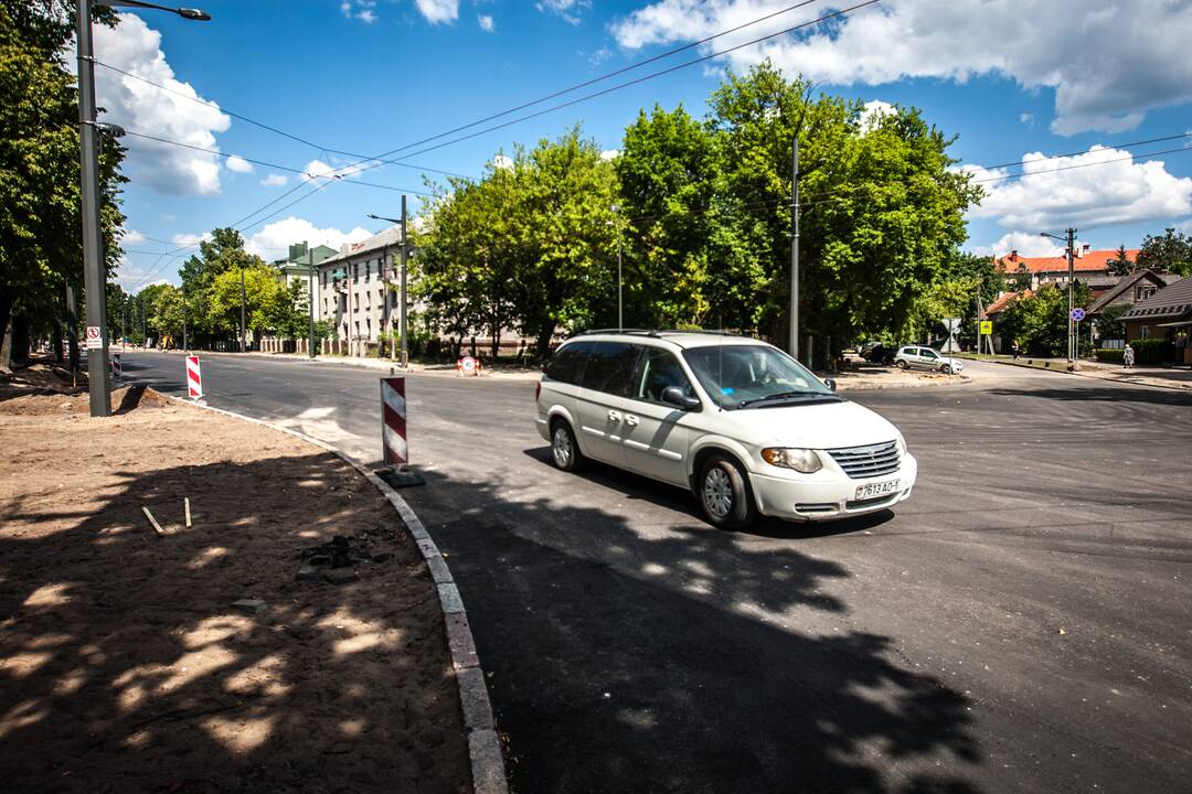 Atidaryta dalis K. Petrausko gatvės