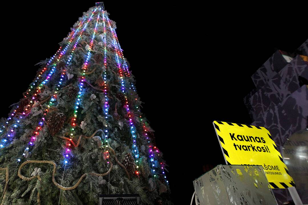 Kalėdų eglės įžiebimas Kaune