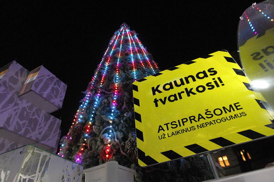 Kalėdų eglės įžiebimas Kaune