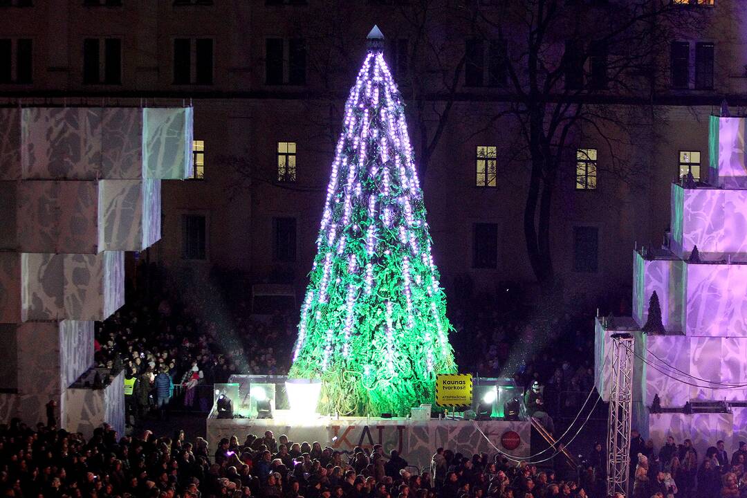 Kalėdų eglės įžiebimas Kaune