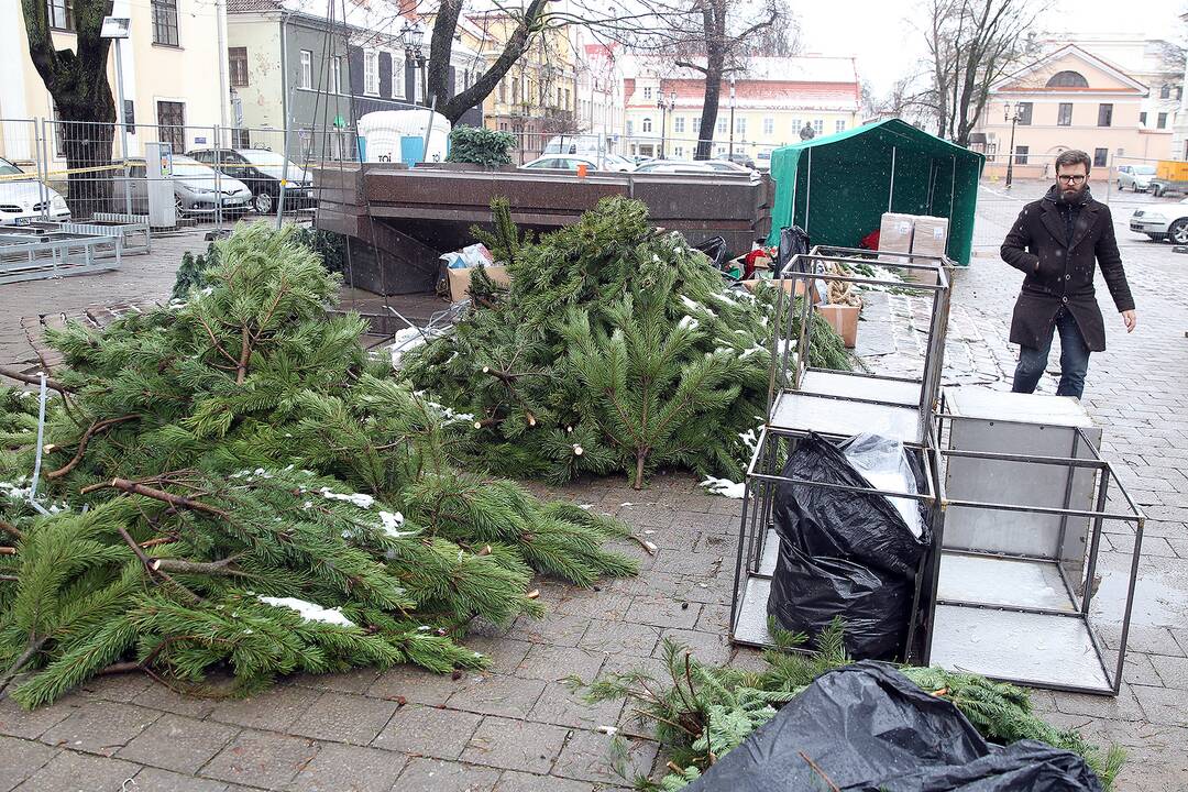 Rengiamasi Kauno Kalėdų eglės įžiebimui