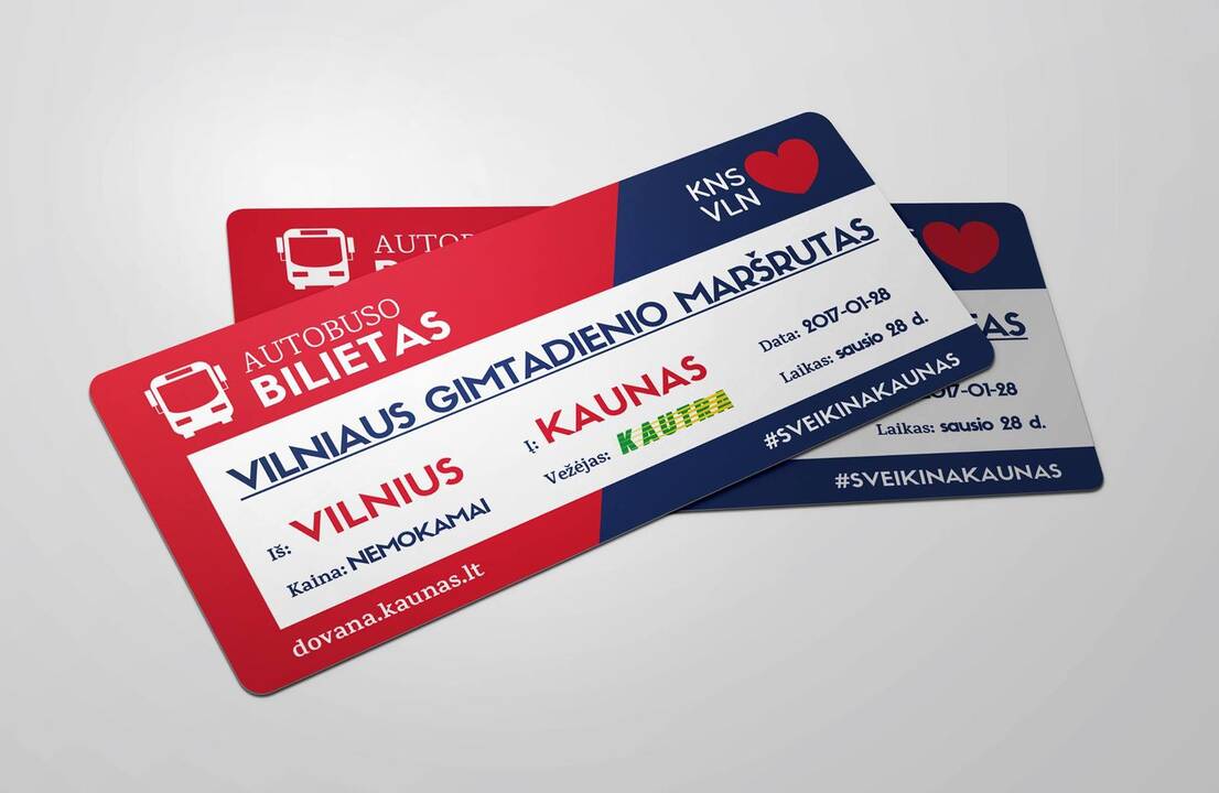 Ant Tauro kalno kabo kauniečių sveikinimas vilniečiams.