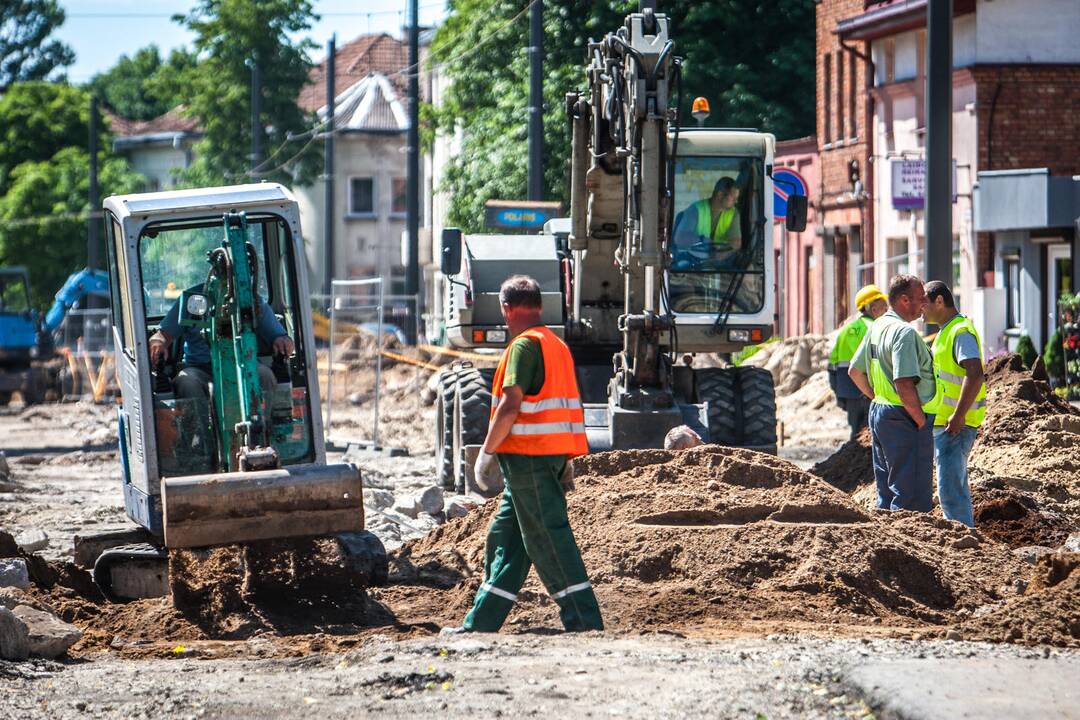 Remontuojamos Kauno gatvės