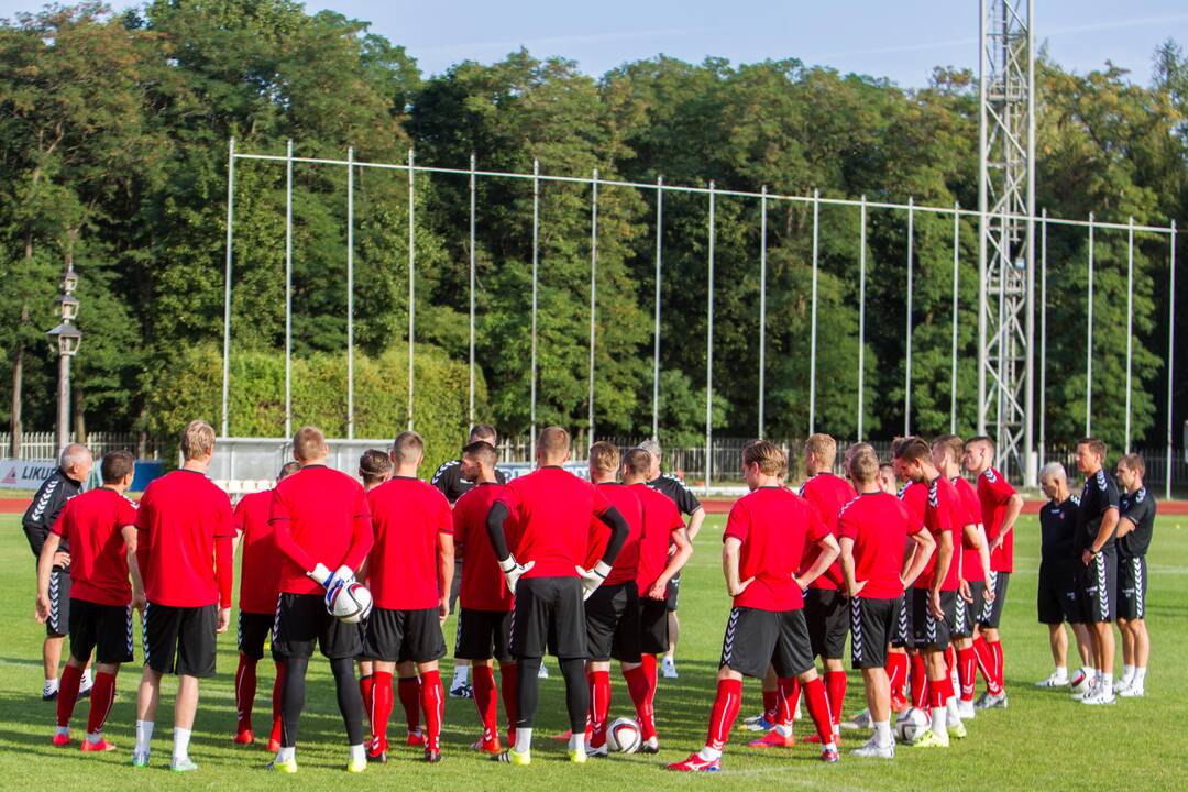 Lietuvos vyrų futbolo rinktinės treniruotė