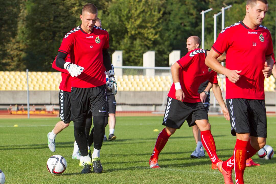Lietuvos vyrų futbolo rinktinės treniruotė