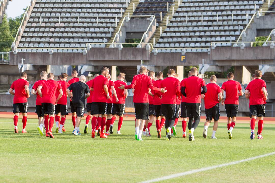 Lietuvos vyrų futbolo rinktinės treniruotė