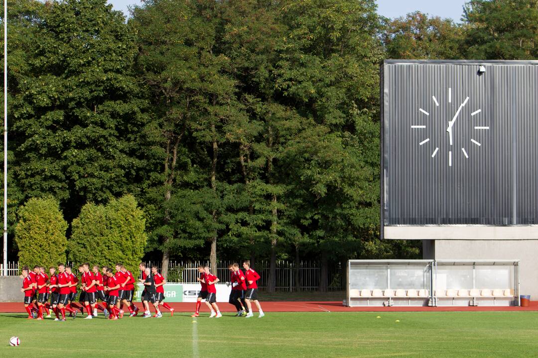Lietuvos vyrų futbolo rinktinės treniruotė
