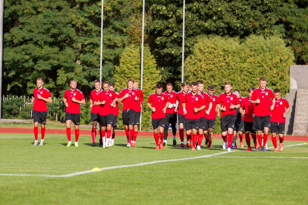 Lietuvos vyrų futbolo rinktinės treniruotė