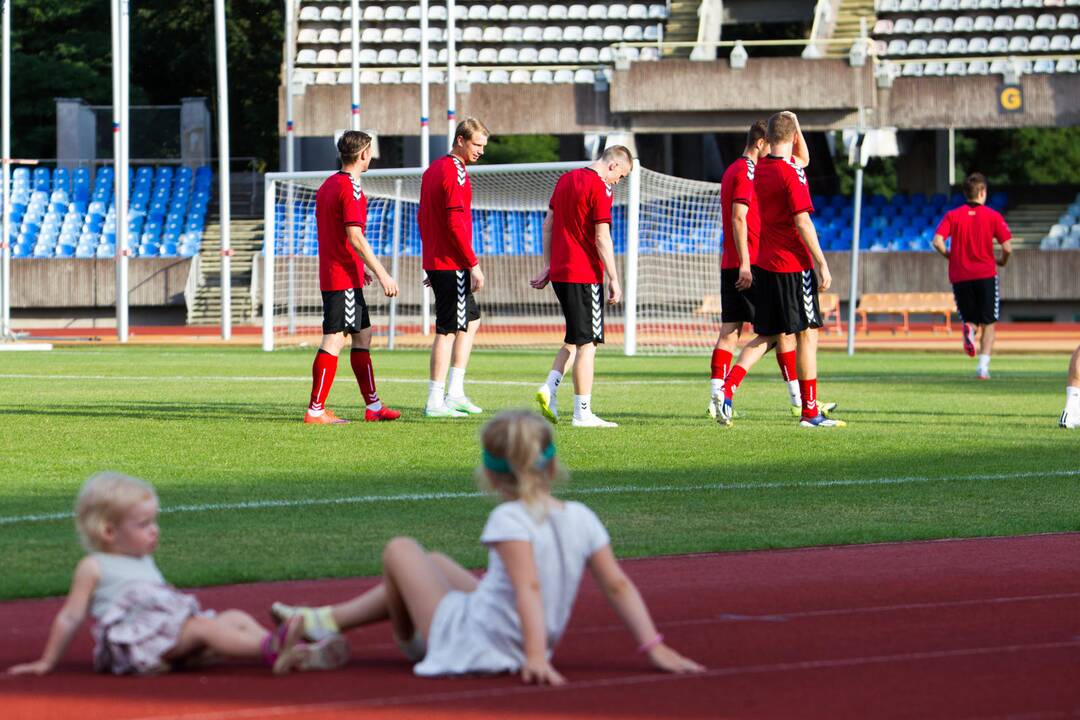 Lietuvos vyrų futbolo rinktinės treniruotė