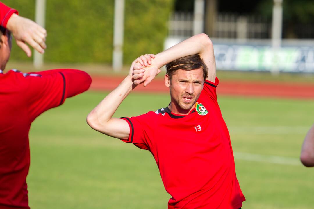 Lietuvos vyrų futbolo rinktinės treniruotė