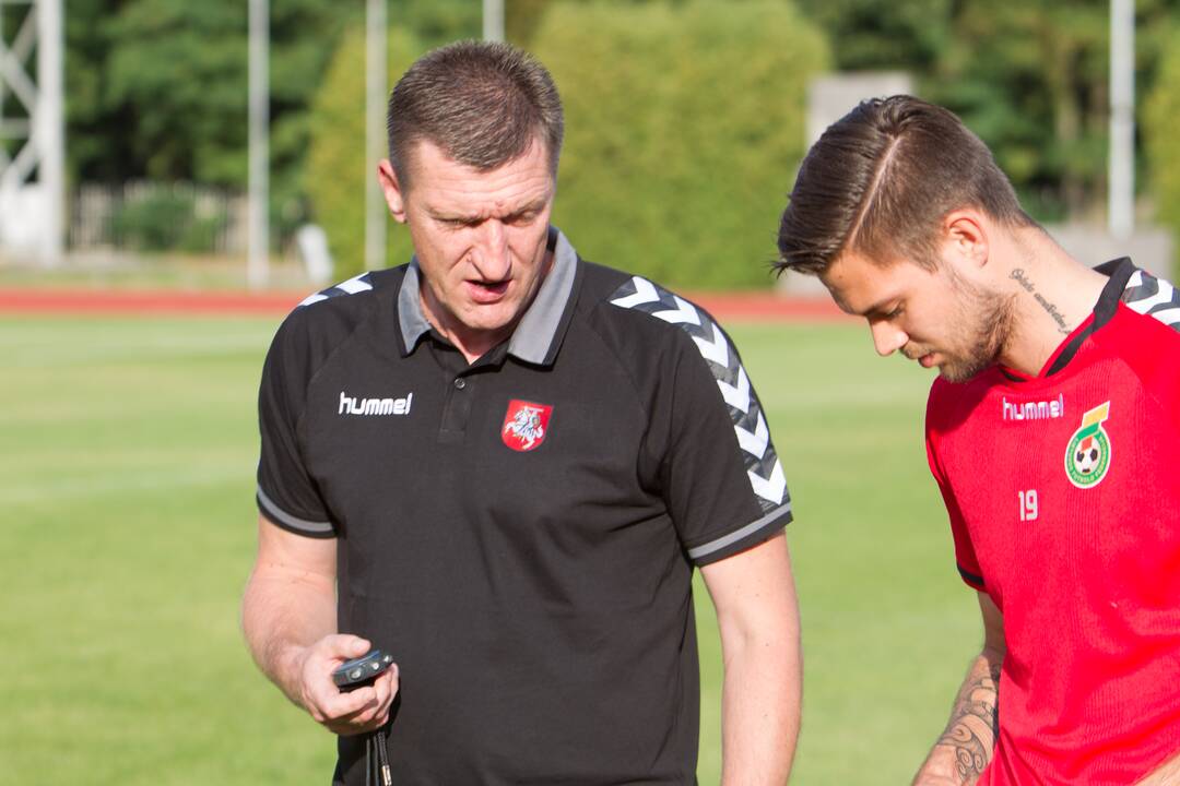 Lietuvos vyrų futbolo rinktinės treniruotė