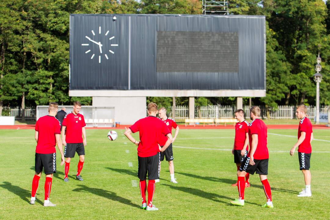 Lietuvos vyrų futbolo rinktinės treniruotė