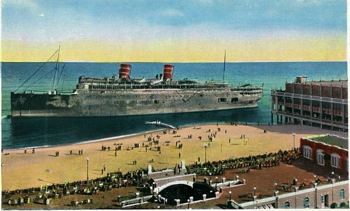 Pasekmės: „Morro Castle“ po gaisro.