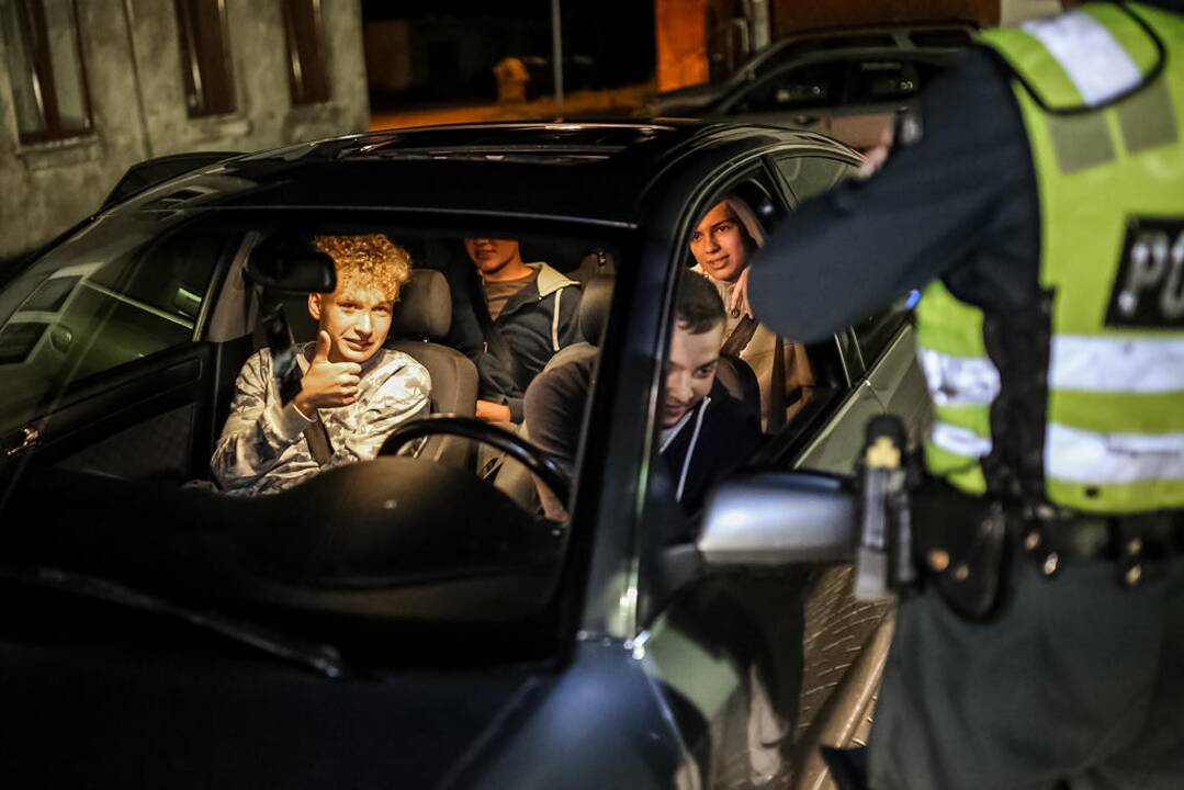 Naktinis policijos reidas Klaipėdoje