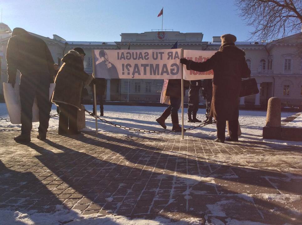 Prie prezidentūros – kauniečių protestas prieš „Fortum“