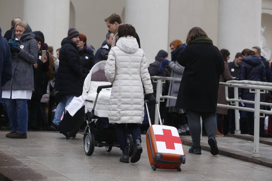 Medikų protesto akcija Vilniuje