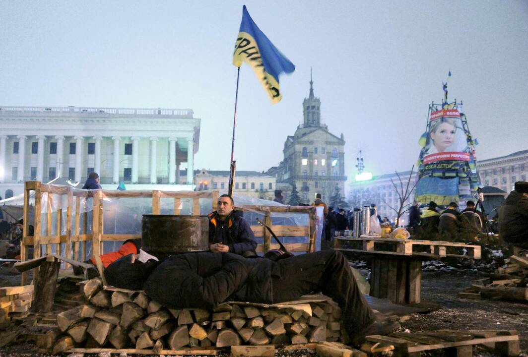 Protestuotojai rengiasi karštam savaitgaliui Kijeve